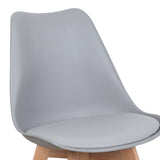 Scaun Gaston, Gri deschis Natural, 58x47x85 cm - Gri