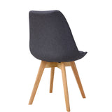 Scaun Gaston Gri inchis -lemn, Natural, 57x43x84 cm