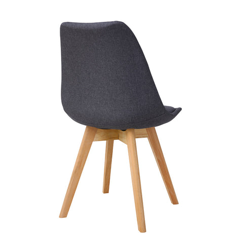 Scaun Gaston Gri inchis -lemn, Natural, 57x43x84 cm