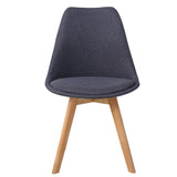 Scaun Gaston Gri inchis -lemn, Natural, 57x43x84 cm