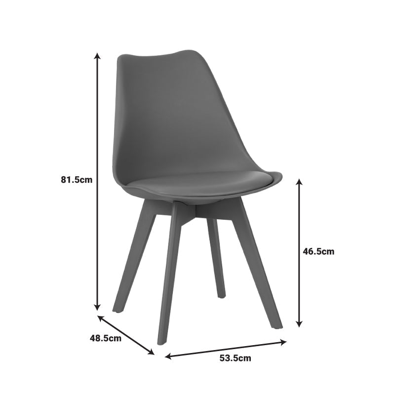 Scaun gaston I, Diverse culori, 48x53x81 cm - Alb