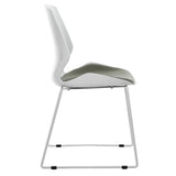 Scaun Genuine, alb-Gri, 48x43x88 cm