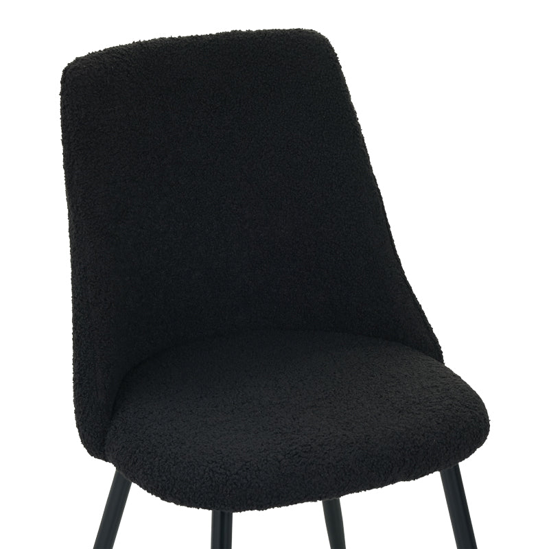 Scaun Giselle, negru, 43x48x82 cm