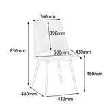 Scaun Giselle, negru, 43x48x82 cm