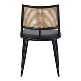 Scaun Giulia rattan textil, Bej - Gri inchis, 49x52x80 cm - Gri inchis