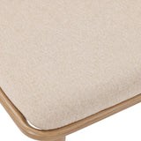 Scaun Giulia rattan textil, Bej - Gri inchis, 49x52x80 cm - Bej