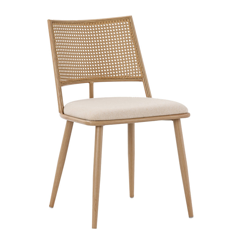 Scaun Giulia rattan textil, Bej - Gri inchis, 49x52x80 cm - Scaun Giulia rattan textil, Bej - Gri inchis, 49x52x80 cm