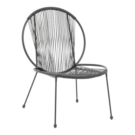 Scaun gradina Dapper negru metal-pe negru, 64x74x76 cm