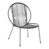 Scaun gradina Dapper negru metal-pe negru, 64x74x76 cm