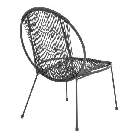 Scaun gradina Dapper negru metal-pe negru, 64x74x76 cm