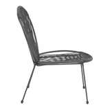 Scaun gradina Dapper negru metal-pe negru, 64x74x76 cm