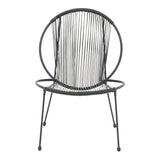 Scaun gradina Dapper negru metal-pe negru, 64x74x76 cm