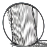 Scaun gradina Dapper negru metal-pe negru, 64x74x76 cm