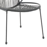 Scaun gradina Dapper negru metal-pe negru, 64x74x76 cm