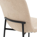 Scaun Gratify de tesatura crem-lacuit, negru, 58x44 cm
