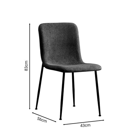 Scaun Gratify, gri inchis, 43x56x83 cm