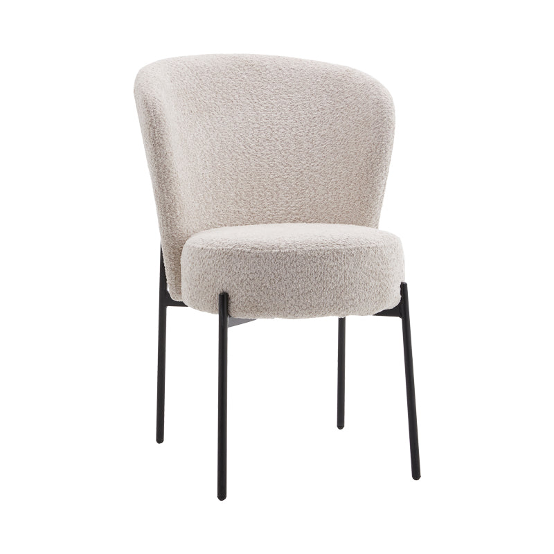 Scaun Houlian tesatura, Crem, 46x66x89 cm