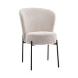 Scaun Houlian tesatura, Crem, 46x66x89 cm