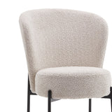 Scaun Houlian tesatura, Crem, 46x66x89 cm