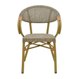 Scaun de gradina Isaia Gri - Negru 57x57x83 cm - Gri