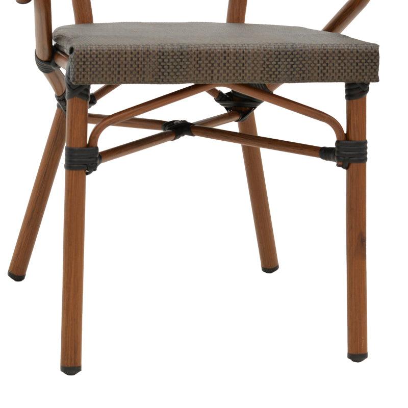 Scaun de gradina Isaia Gri - Negru 57x57x83 cm - Maro