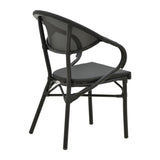 Scaun de gradina Isaia Gri - Negru 57x57x83 cm - Negru