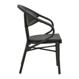 Scaun de gradina Isaia Gri - Negru 57x57x83 cm - Negru