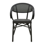 Scaun de gradina Isaia Gri - Negru 57x57x83 cm - Negru