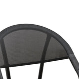 Scaun de gradina Isaia Gri - Negru 57x57x83 cm - Negru