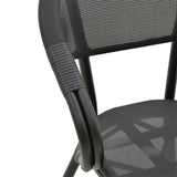 Scaun de gradina Isaia Gri - Negru 57x57x83 cm - Negru