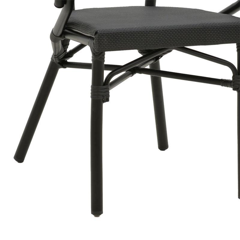 Scaun de gradina Isaia Gri - Negru 57x57x83 cm - Negru