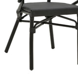 Scaun de gradina Isaia Gri - Negru 57x57x83 cm - Negru