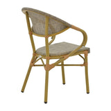 Scaun de gradina Isaia Gri - Negru 57x57x83 cm - Gri