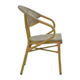 Scaun de gradina Isaia Gri - Negru 57x57x83 cm - Gri