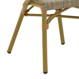 Scaun de gradina Isaia Gri - Negru 57x57x83 cm - Gri