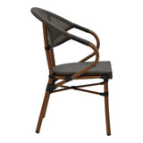 Scaun de gradina Isaia Gri - Negru 57x57x83 cm - Maro