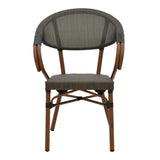 Scaun de gradina Isaia Gri - Negru 57x57x83 cm - Maro