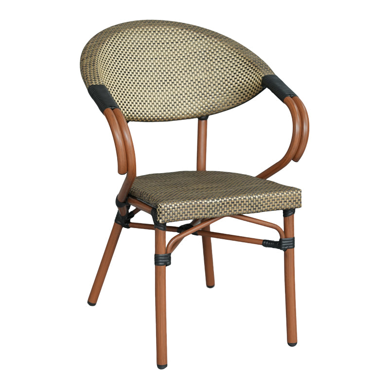 Scaun Isaia, Stofa, Nuc, 57x57x83 cm, imagine ambient