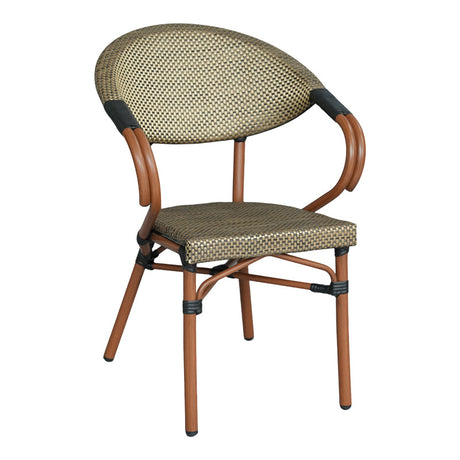 Scaun Isaia, Stofa, Nuc, 57x57x83 cm