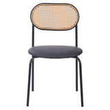 Scaun James, Negru - Natural, 50x46x79 cm - Negru