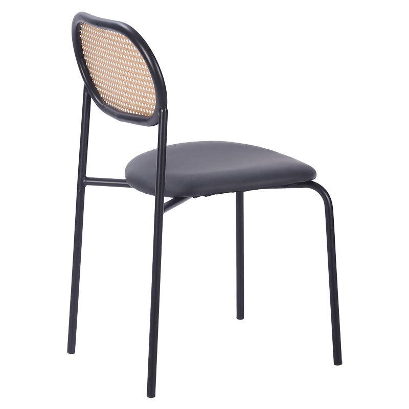 Scaun James, Negru - Natural, 50x46x79 cm - Negru