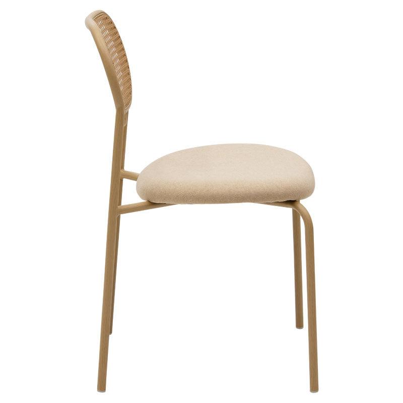 Scaun James, Negru - Natural, 50x46x79 cm - Natural