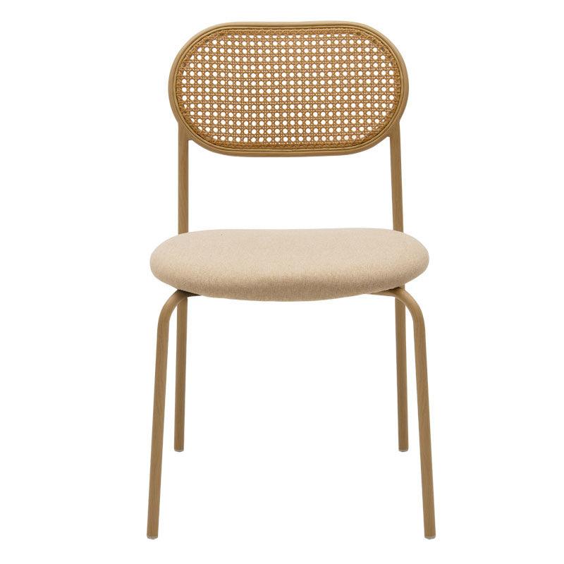 Scaun James, Negru - Natural, 50x46x79 cm - Natural