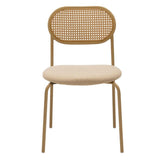 Scaun James, Negru - Natural, 50x46x79 cm - Natural