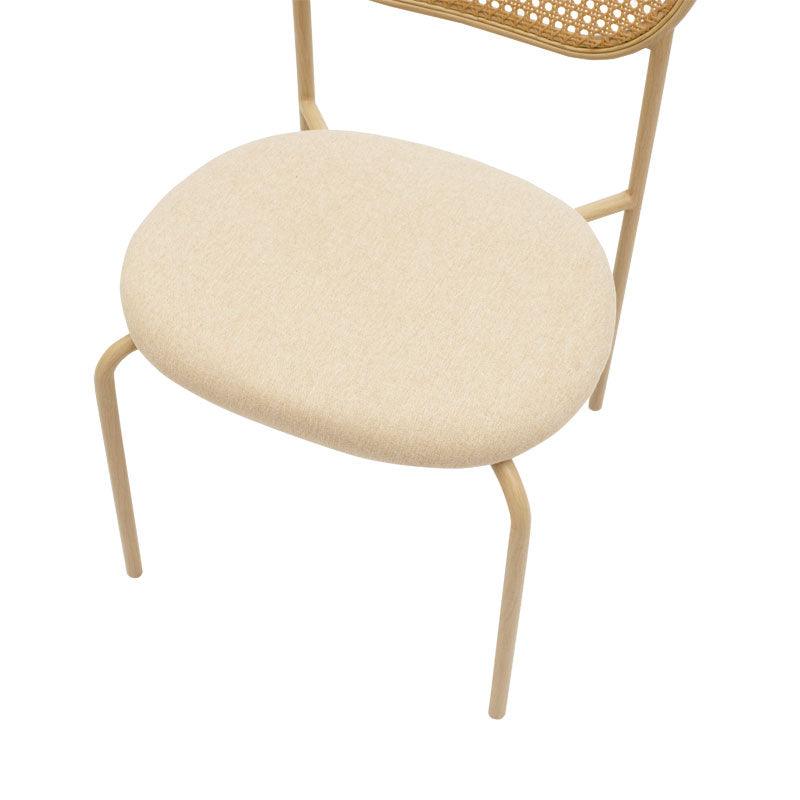 Scaun James, Negru - Natural, 50x46x79 cm - Natural