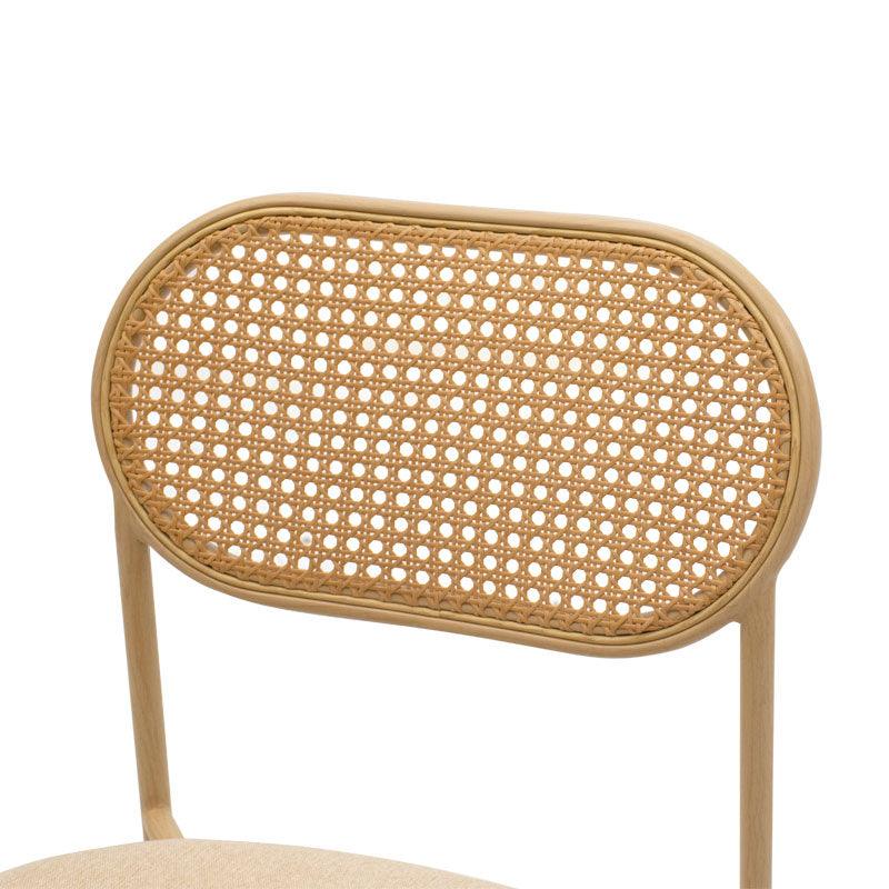 Scaun James, Negru - Natural, 50x46x79 cm - Natural