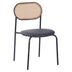 Scaun James, Negru - Natural, 50x46x79 cm