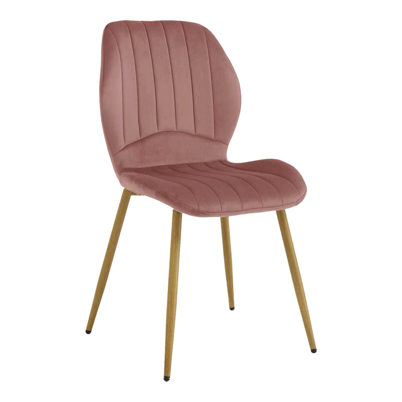 Scaun Jelour, picioare natur, catifea, Diverse culori, 55x55x85 cm - Roz | SKU: 327-000083 | Scaun Jelour, picioare natur, catifea, 55x55x85 cm, varianta Roz, produs pentru amenajarea locuinței, disponibil online în România la CasaMob