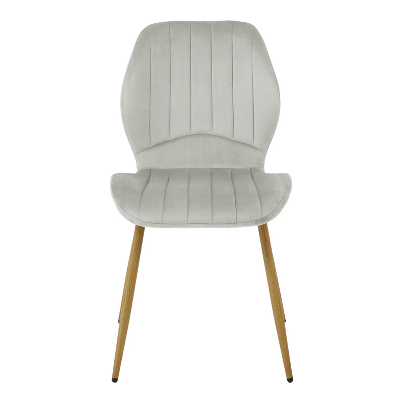 Scaun Jelour, picioare natur, catifea, Diverse culori, 55x55x85 cm - Gri | SKU: 327-000084 | Scaun Jelour, picioare natur, catifea, 55x55x85 cm, varianta Gri, produs pentru amenajarea locuinței, disponibil online în România la CasaMob