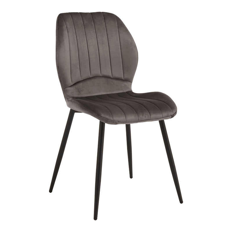 Scaun Jelour, picioare negre, catifea, Diverse culori, 55x55x85 cm - Gri închis | SKU: 327-000082 | Scaun Jelour, picioare negre, catifea, 55x55x85 cm, varianta Gri închis, produs pentru amenajarea locuinței, disponibil online în România la CasaMob